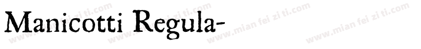 Manicotti Regula字体转换